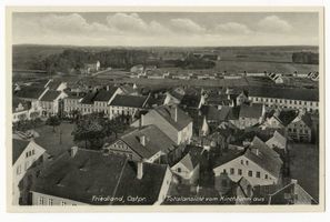 Friedland (Ostpr.), Kreis Bartenstein Friedland (Ostpr.), Ortsansicht vom Kirchturm aus Фридланд (Вост. Пруссия), вид города с колокольни