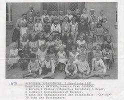 Metgethen, Ort und Bahnstation, Stadtkreis Königsberg Metgethen, Volksschule, 2. Schuljahr 1931 Метгетен, народная школа, 2-й школьный год 1931