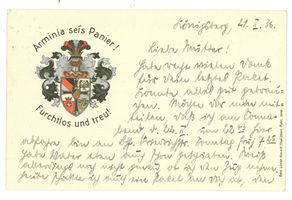 Königsberg (Pr.), Stadtkreis Königsberg Königsberg (Pr.), Karte der Landmannschaft Arminia III Königsberg, Studentenverbindungen, Korporationen