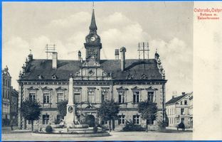Osterode (Ostpr.), Kreis Osterode Osterode (Ostpr.), Rathaus mit Kaiserbrunnen 