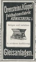 Königsberg (Pr.), Stadtkreis Königsberg Königsberg (Pr.), Grenstein & Koppel, Gleisanlagen Кёнигсберг (Пр.), «Гренштайн и Коппель», железнодорожные пути