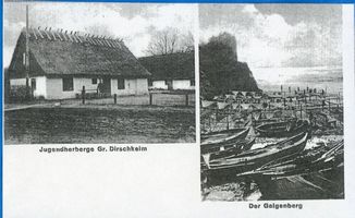 Groß Dirschkeim, Kreis Samland Groß Dirschkeim, Jugendherberge und Galgenberg 
