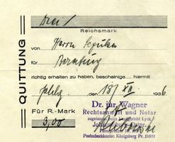 Johannisburg, Kreis Johannisburg Markt 7 Johannisburg, Markt, Dr. Wagner, Quittung Йоханнисбург, рыночная площадь, д-р Вагнер, квитанция