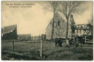 Groß Baitschen, Kreis Gumbinnen Groß Baitschen, Zerstörtes Gehöft Erster Weltkrieg
