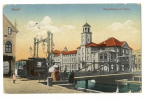 Memel, Stadt, Stadtkreis Memel Memel, Börsenbrücke mit Börse 