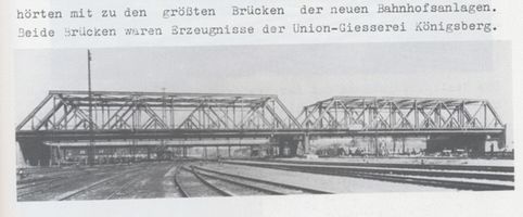 Königsberg (Pr.), Stadtkreis Königsberg Königsberg, Bahnkreuzung am Hauptbahnhof Königsberg, Hauptbahnhof
