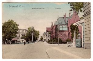 Cranz Kr. Samland, Ort, Kreis Samland Königsberger Straße Cranz, Königsberger Straße mit Post V 