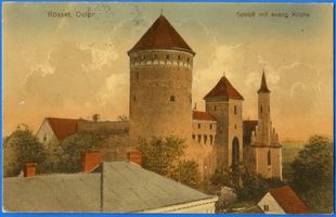 Rößel, Stadt, Kreis Rößel Rößel, Schloß mit Evang. Kirche 