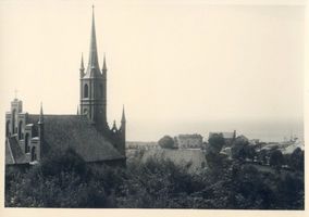 Frauenburg, Kreis Braunsberg Frauenburg, Blick auf die Stadt und das Haff V Frauenburg, Dom
