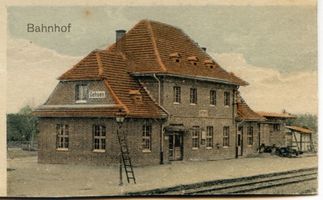 Gehsen, Kreis Johannisburg Gehsen, Bahnhof 