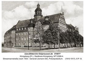 Königsberg (Pr.), Stadtkreis Königsberg General-Litzmann-Straße (fr. Fuchsberger Chaussee/Allee bzw. Stresemannstraße)