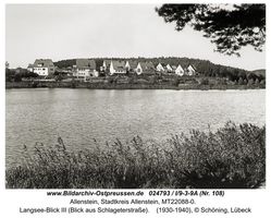 Allenstein, Stadtkreis Allenstein  Allenstein, am Langsee