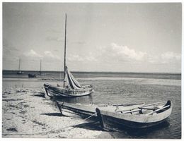  Frische Nehrung, Fischerboote am Strand (westlich Neutief) Фришская коса, рыбацкие лодки на пляже (западнее Нойтифа)