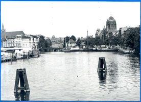Königsberg (Pr.), Stadtkreis Königsberg Königsberg, Am Pregel mit Synagoge im Hintergrund rechts III Кёнигсберг, у Прегеля с синагогой на заднем плане справа III