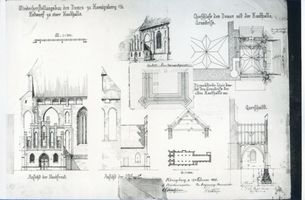 Königsberg (Pr.), Stadtkreis Königsberg Königsberg, Dom, Entwurf zu einer Kunsthalle (Skizzen) Königsberg, Dom