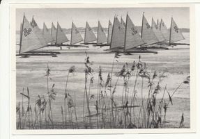 Angerburg, Eissegler auf dem Schwenzaitsee II Masurische Seen