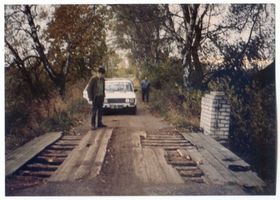 Romau, Kreis Wehlau Romau, Brücke über Romauer Fließ Ромау, мост через ромауский ручей