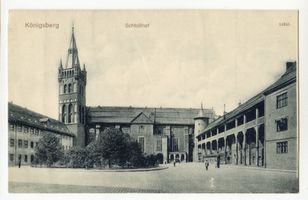 Königsberg (Pr.), Stadtkreis Königsberg Königsberg (Pr.), Schloßhof mit Schloßkirche V Königsberg, Weinrestaurant  Blutgericht  im Schloß