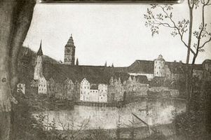 Königsberg (Pr.), Stadtkreis Königsberg Königsberg (Pr.), Schloßkirche, Lithographie II Königsberg, Schloßkirche