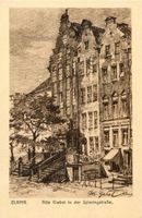 Elbing, Stadt, Stadtkreis Elbing Elbing, Alte Giebel in der Spieringstraße, Künstlerkarte 