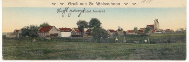 Weissuhnen, Kreis Johannisburg Groß Weissuhnen, Totalansicht 