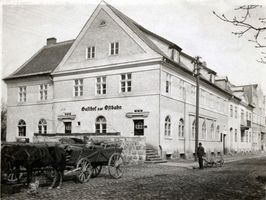 Neidenburg, Stadt, Kreis Neidenburg Neidenburg, Gasthof zur Ostbahn im Frühjahr 