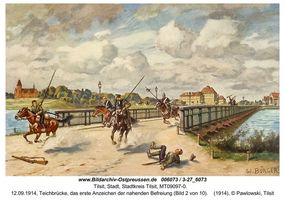 Tilsit, Stadt, Stadtkreis Tilsit Wasserstraße  Tilsit, Teichbrücke