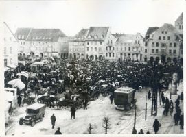Goldap, Kreis Goldap Goldap, Marktplatz, Markttreiben V 