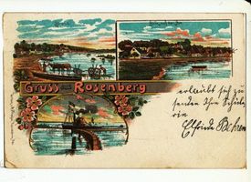 Rosenberg Kr. Heiligenbeil, Kreis Heiligenbeil Rosenberg Kr. Heiligenbeil, Strand, Ortsansicht, Hafen 
