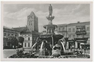 Riesenburg, Kreis Rosenberg Riesenburg, Markt mit Rolandbrunnen Ризенбург, рыночная площадь с фонтаном Роланда