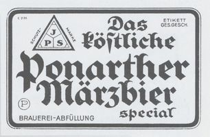 Königsberg (Pr.), Stadtkreis Königsberg Königsberg, Brauerei Pornath, Etikett Königsberg, Stadtteil Ponarth