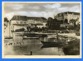 Rhein Kr. Lötzen, Kreis Lötzen Rhein Kr. Lötzen, Teilansicht mit Schloß Рейн, уезд Лётцен, вид части города с Замком