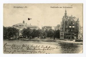Königsberg (Pr.), Stadtkreis Königsberg Königsberg (Pr.), Stadthalle am Schloßteich Кёнигсберг (Пр.), Штадтхалле у Замкового пруда