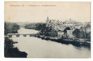 Königsberg (Pr.), Stadtkreis Königsberg Königsberg (Pr.), Schloßteich mit Schloßteichbrücke Кёнигсберг (Пр.), Замковый пруд с мостом через пруд