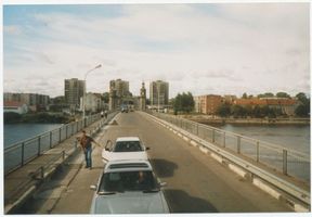Tilsit, Stadt, Stadtkreis Tilsit  Tilsit, Blick von der Luisen-Brücke auf die Stadt VII Tilsit, Blick von der Luisen-Brücke auf die Stadt