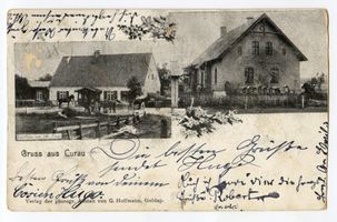Kurau, Ort, Kreis Braunsberg Kurau, Gasthaus und Schule 
