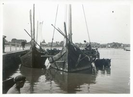 Rossitten Kr. Samland, Kreis Samland Rossitten Kr. Samland, Boote im Hafen 
