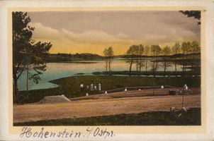 Hohenstein Kr. Osterode, Stadt, Kreis Osterode Hohenstein i. Ostpr., Masurischer See, sogenannter Engpaß Хоэнштайн в Восточной Пруссии, Мазурское озеро, так называемый пролив