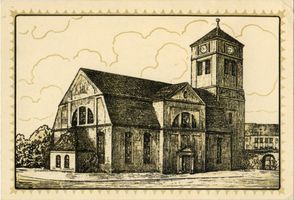 Gumbinnen, Stadt, Kreis Gumbinnen Gumbinnen, Reformierte Kirche, Zeichnung 