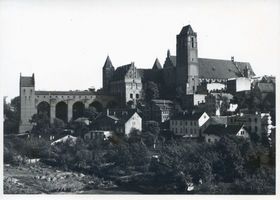 Marienwerder, Stadt, Kreis Marienwerder Marienwerder, Blick auf die Stadt mit Dom, Schloß und Dansker V Мариенвердер, вид на город с собором, замком и Данскером, V