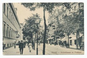 Tilsit, Stadt, Stadtkreis Tilsit Tilsit, Hohe Straße mit Postamt 