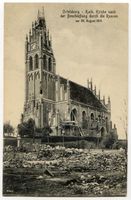 Ortelsburg, Stadt, Kreis Ortelsburg Ortelsburg, Katholische Kirche nach Zerstörung Erster Weltkrieg