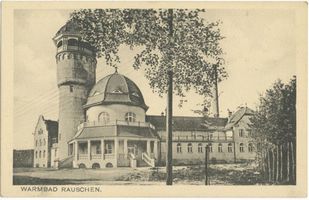 Rauschen Kr. Samland, Kreis Samland Rauschen Kr. Samland, Warmbad mit Wasserturm und Elektrizitätwerk III 