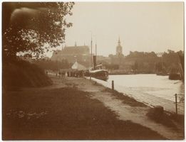 Frauenburg, Kreis Braunsberg Frauenburg, Blick auf die Stadt und den Hafen IV 