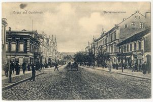 Gumbinnen, Stadt, Kreis Gumbinnen Adolf-Hitler-Straße (fr. Darkehmer Straße bzw. Königstraße) Gumbinnen, Darkehmer Straße V Гумбиннен, Даркемерштрассе, V