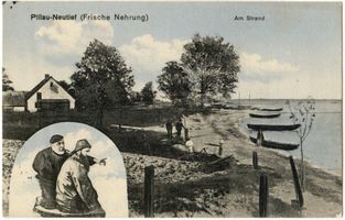 Pillau, Seestadt, Kreis Samland Pillau-Neutief, Frischen Nehrung, Am Strand 