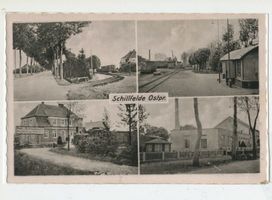 Schillfelde, Kreis Schloßberg Schillfelde, Bahnhof, Bahnhofsbereich, (??), (??) 