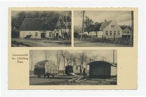 Sommerswalde, Kreis Schloßberg Sommerswalde, Grundstück Otto Buchholz, Schule, Holzlager ?? 