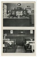 Groß Friedrichsdorf, Kreis Elchniederung Groß Friedrichsdorf, Café Fleischmann, 2 Innenaufnahmen 