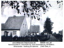 Heinrichswalde Kr. Elchniederung, Kreis Elchniederung  Heinrichswalde, Häuser in der Birkenstrasse